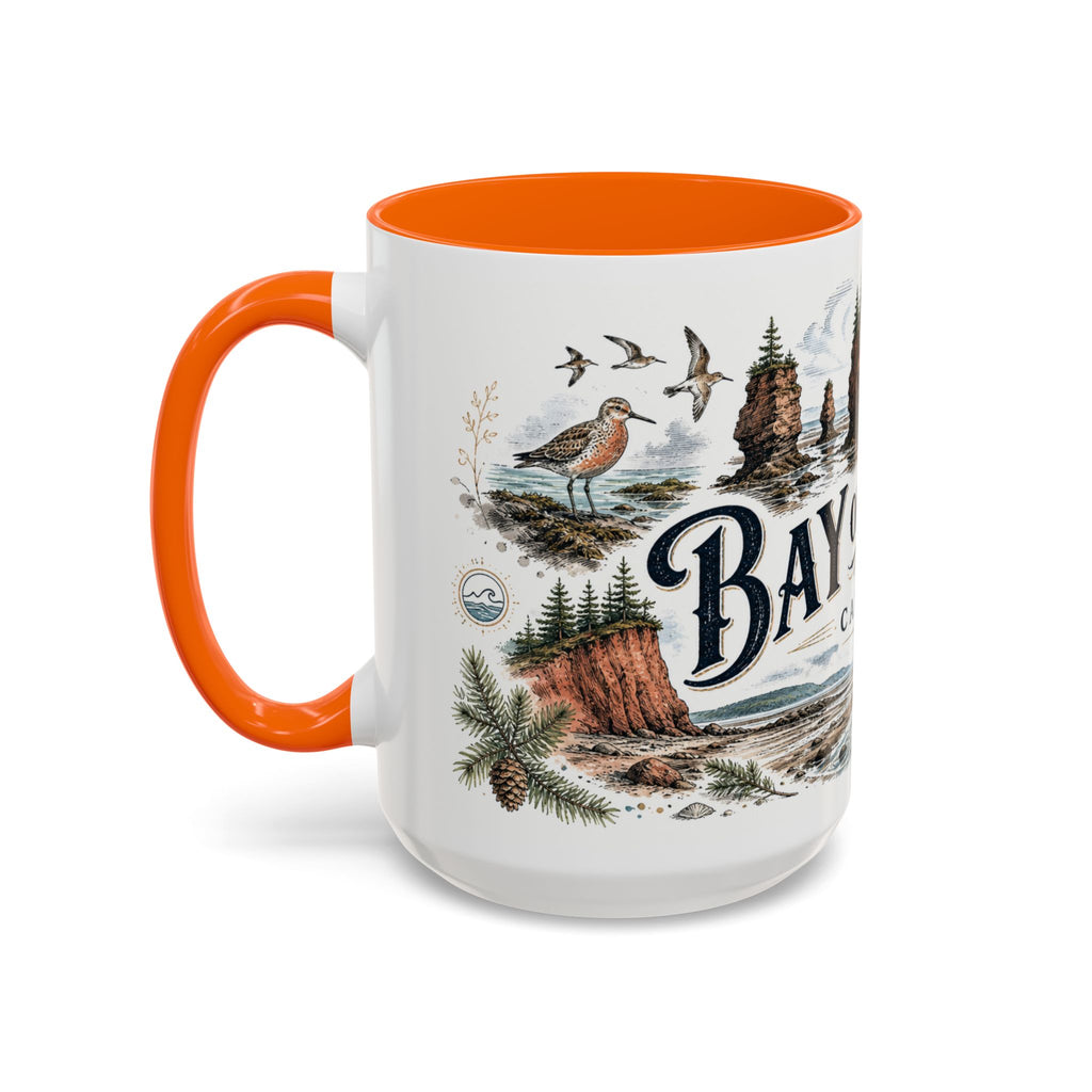 Bay of Fundy Mug, Canada Travel Souvenir, Bucket List Gift, Accent Ceramic Coffee Mug 11oz 15oz