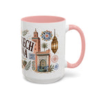 Marrakech Medina Coffee Mug | Travel Destination Souvenir Gift | Accent Color Ceramic 11oz 15oz