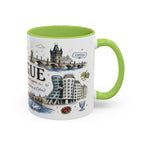Prague Coffee Mug | Czech Republic Souvenir Travel Gift | Accent Color Ceramic 11oz 15oz