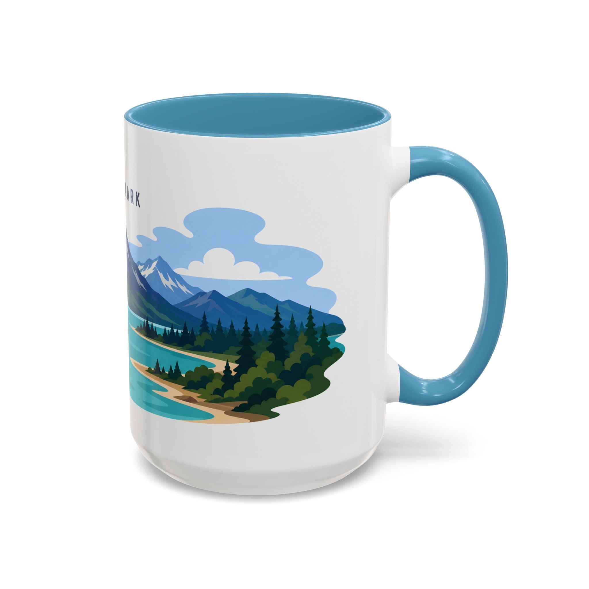 Lake Clark National Park Coffee Mug | Solid Color Block Park Souvenir | 11oz 15oz Accent Mug