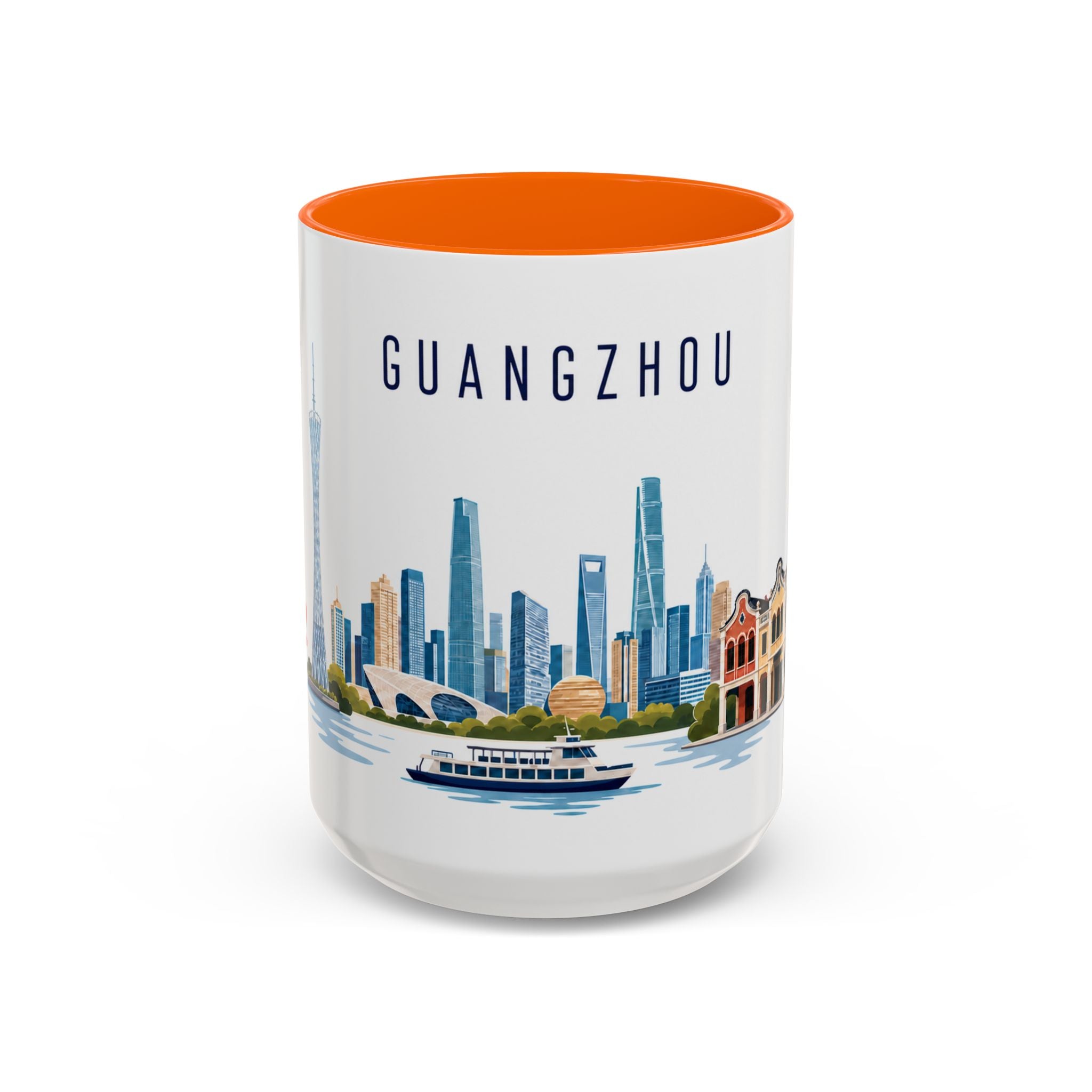 Guangzhou Coffee Mug | China Travel Souvenir | Porcelain Decal City Gift | 11oz 15oz Accent Mug