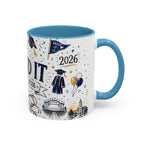 We Did It Class of 2026 Coffee Mug | Graduation Gift | Accent Color Ceramic 11oz 15oz