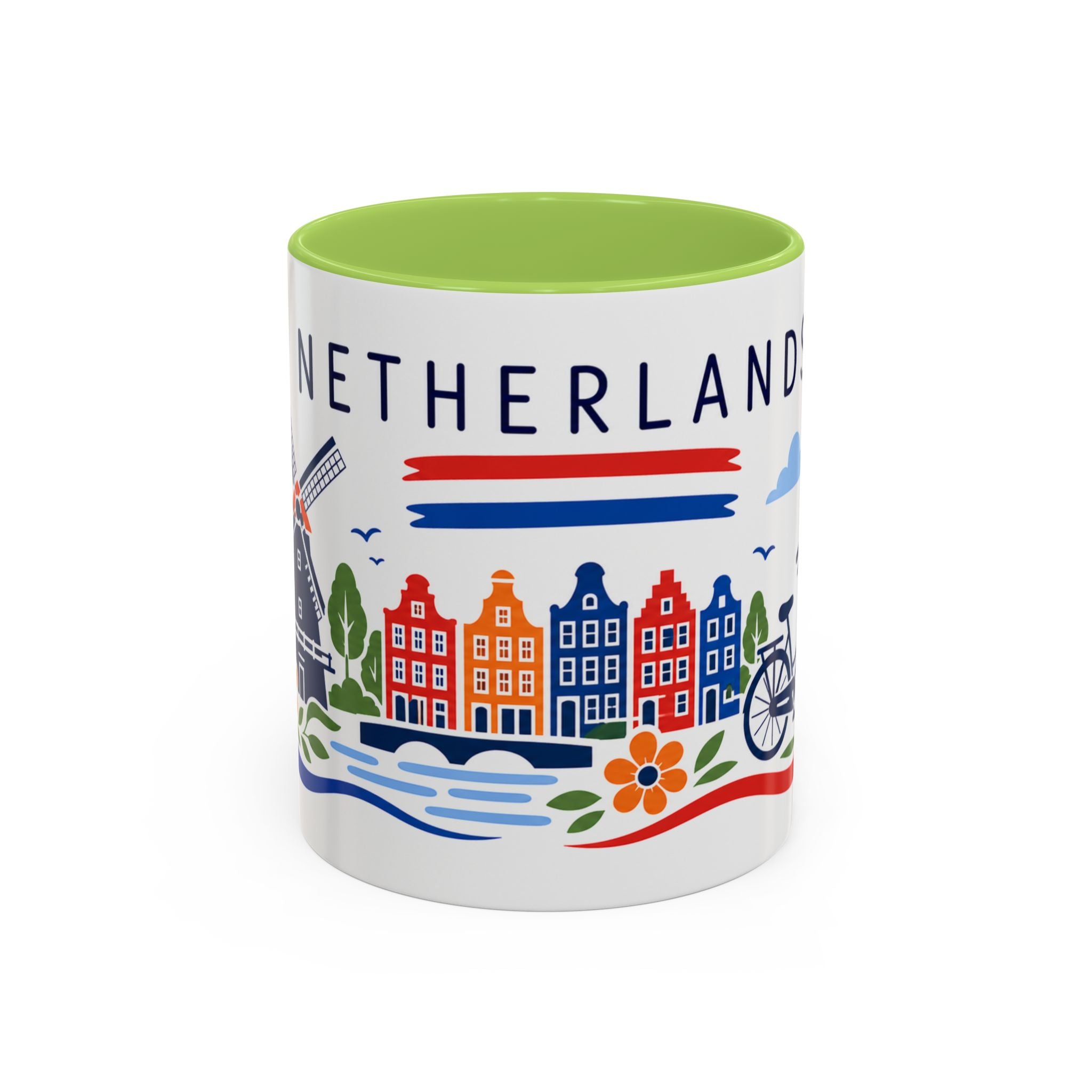 Netherlands Coffee Mug | Travel Souvenir Accent Mug | Country Gift Ceramic Cup 11oz 15oz
