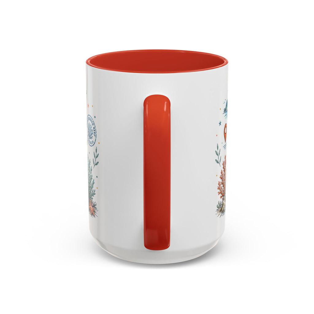 Great Barrier Reef Coffee Mug | Travel Destination Souvenir Gift | Accent Color Ceramic 11oz 15oz