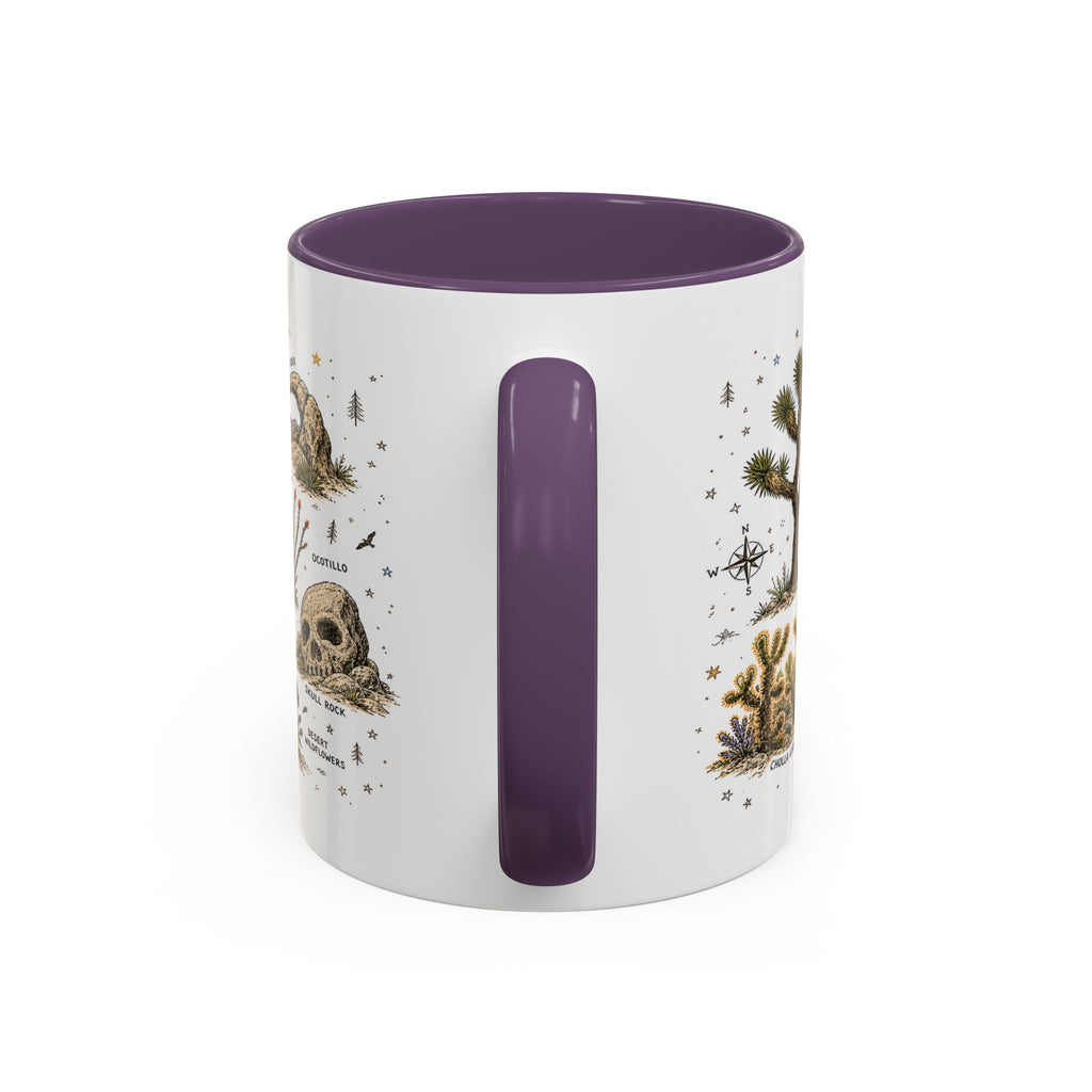Joshua Tree Coffee Mug | National Park Desert Camping Gift | Accent Color Ceramic 11oz 15oz