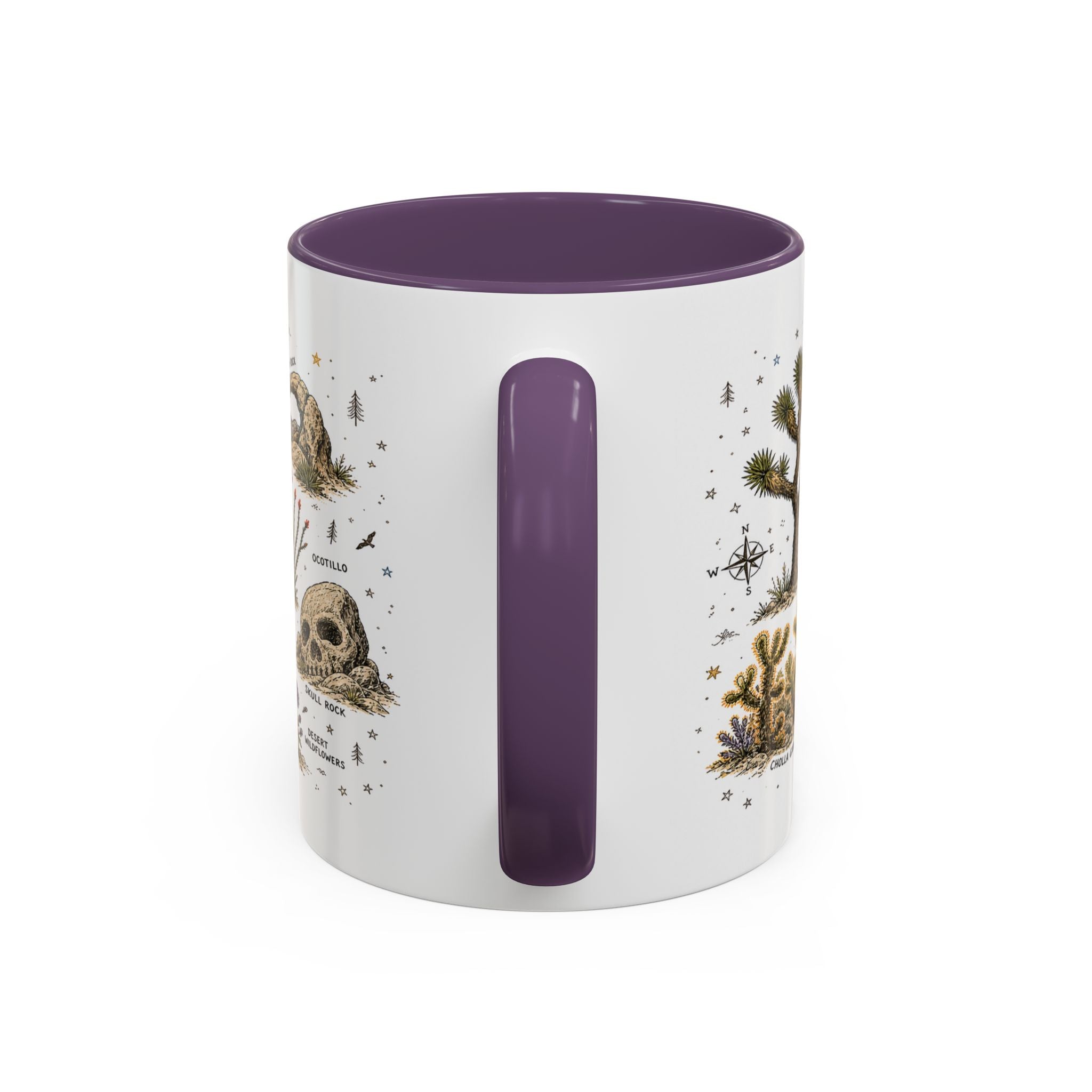 Joshua Tree Coffee Mug | National Park Desert Camping Gift | Accent Color Ceramic 11oz 15oz
