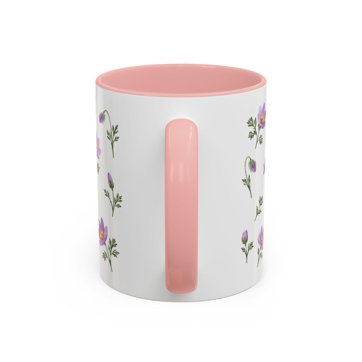 South Dakota Pasque Flower Mug, State Flower Floral Coffee Cup, 11oz Botanical Gift