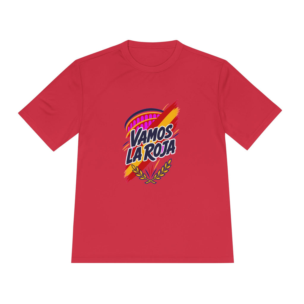 Spain Soccer T Shirt, Vamos La Roja Tee, World Football Fan Shirt, Moisture Wicking Sport Tee