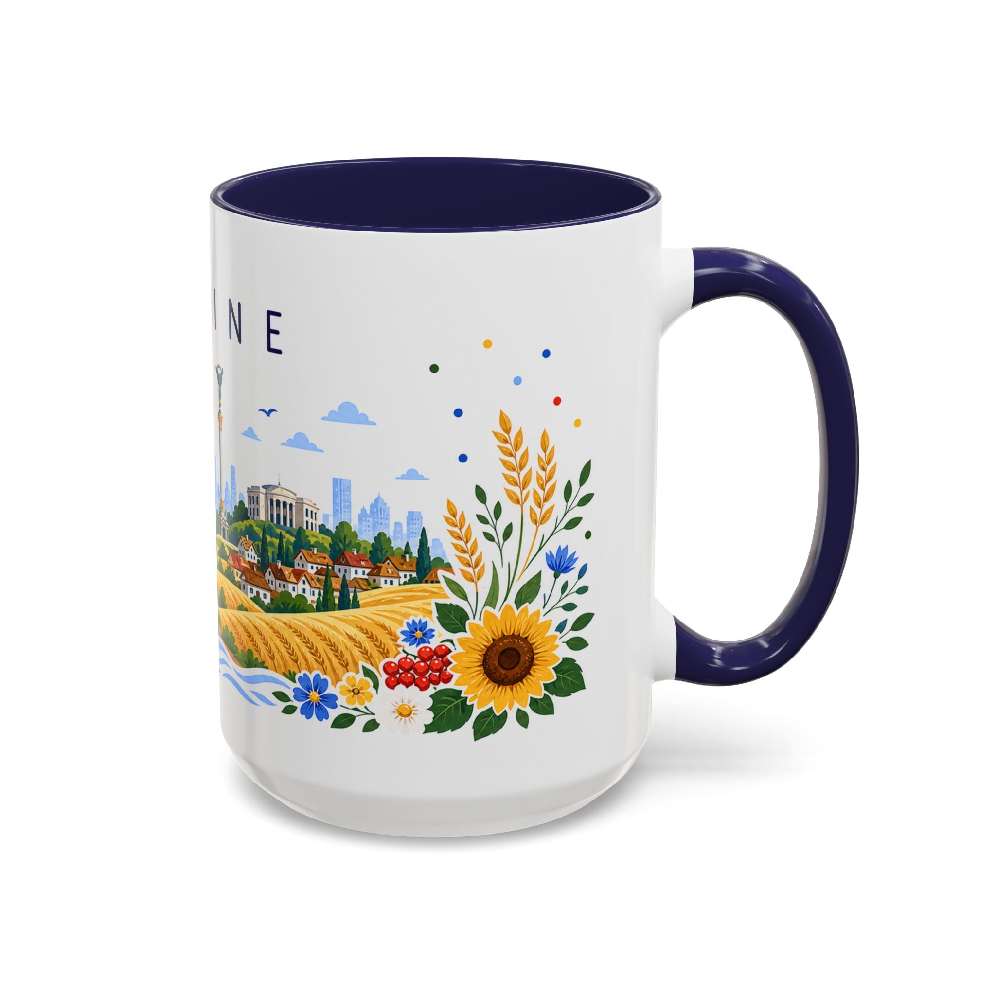 Ukraine Coffee Mug | Travel Souvenir Accent Mug | Place Gift Ceramic Cup 11oz 15oz