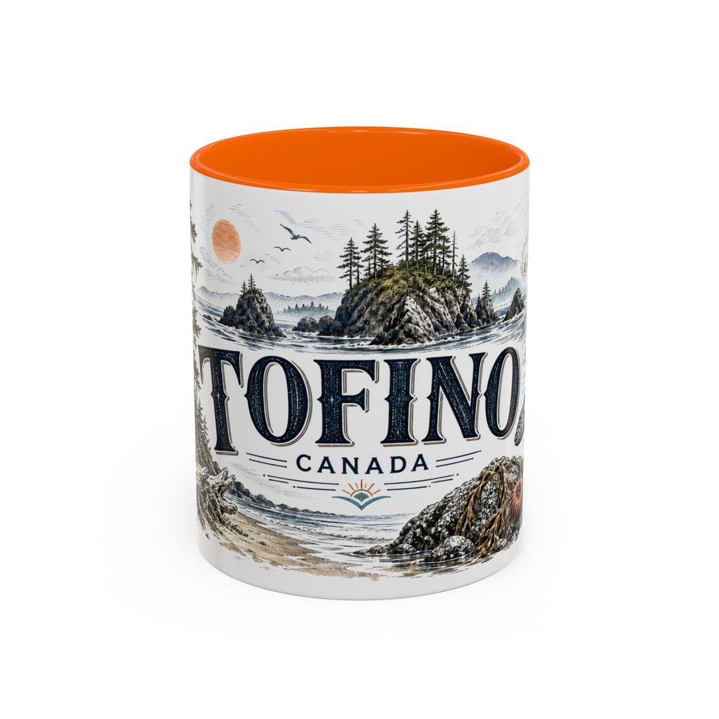 Tofino Mug, Canada Travel Souvenir, Bucket List Gift, Accent Ceramic Coffee Mug 11oz 15oz