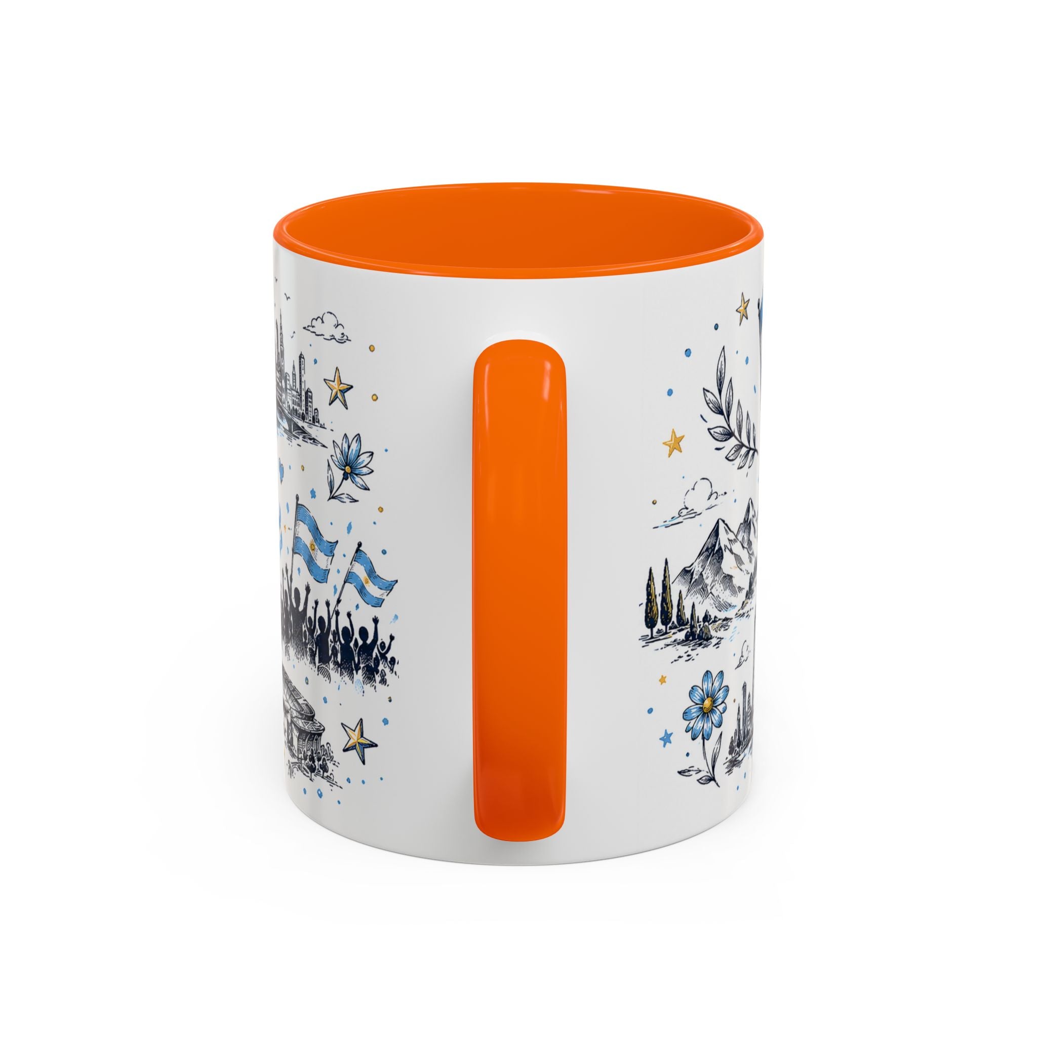 Argentina Soccer Coffee Mug | Soccer Fan Gift | Accent Color Ceramic 11oz 15oz Match Day Cup