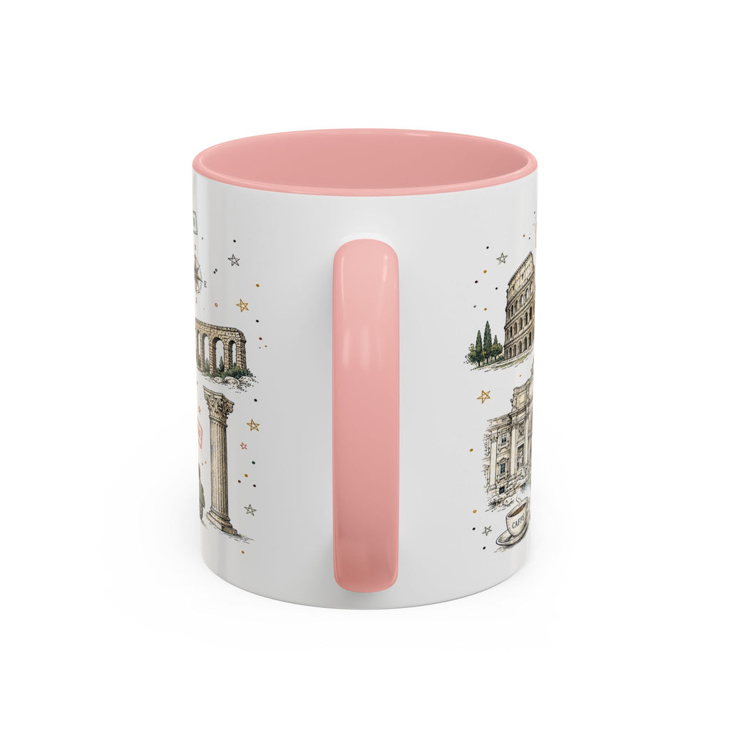 Rome Coffee Mug | Italy Souvenir Travel Gift | Accent Color Ceramic 11oz 15oz