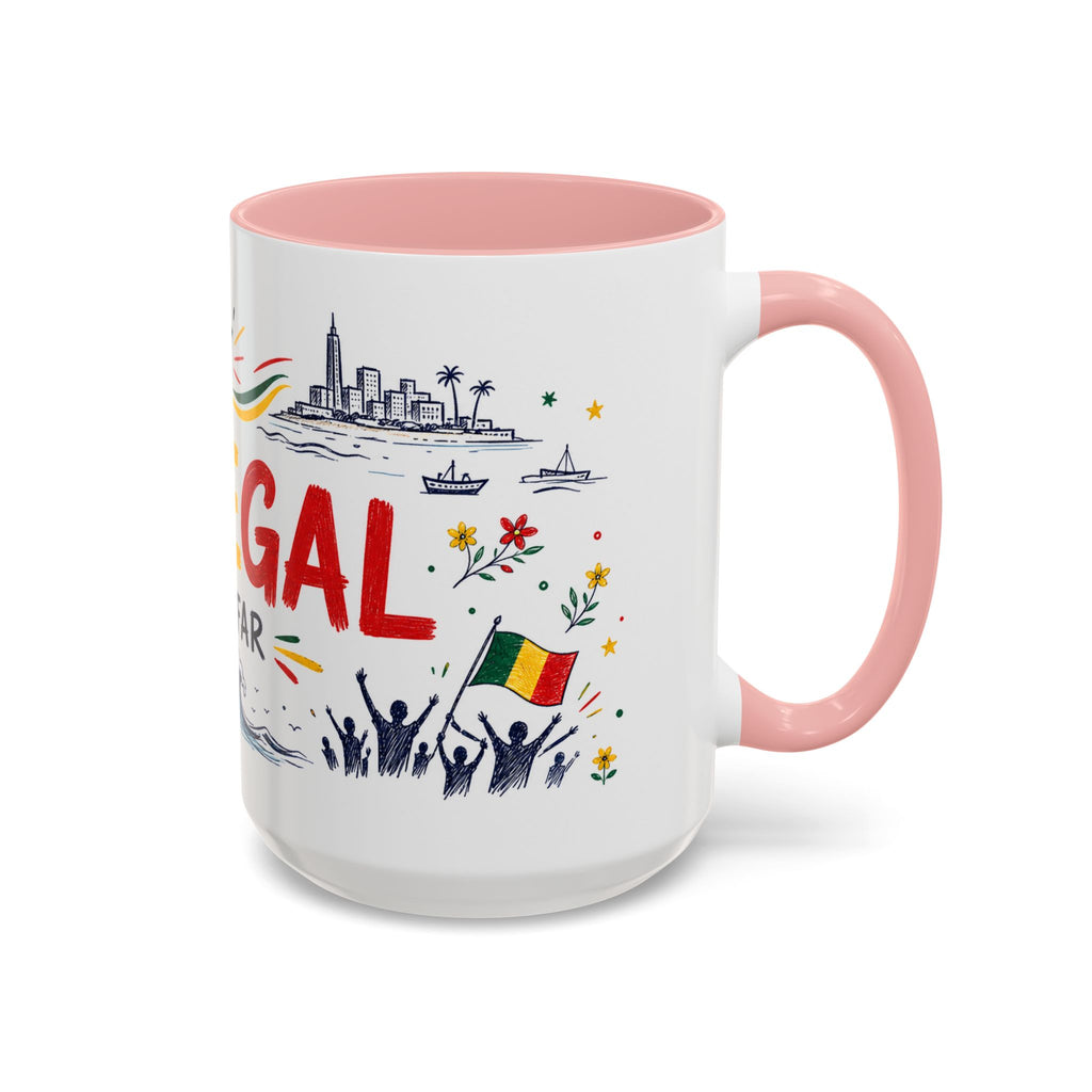 Senegal Soccer Coffee Mug | World Cup Fan Gift | Accent Color Ceramic 11oz 15oz Match Day Cup
