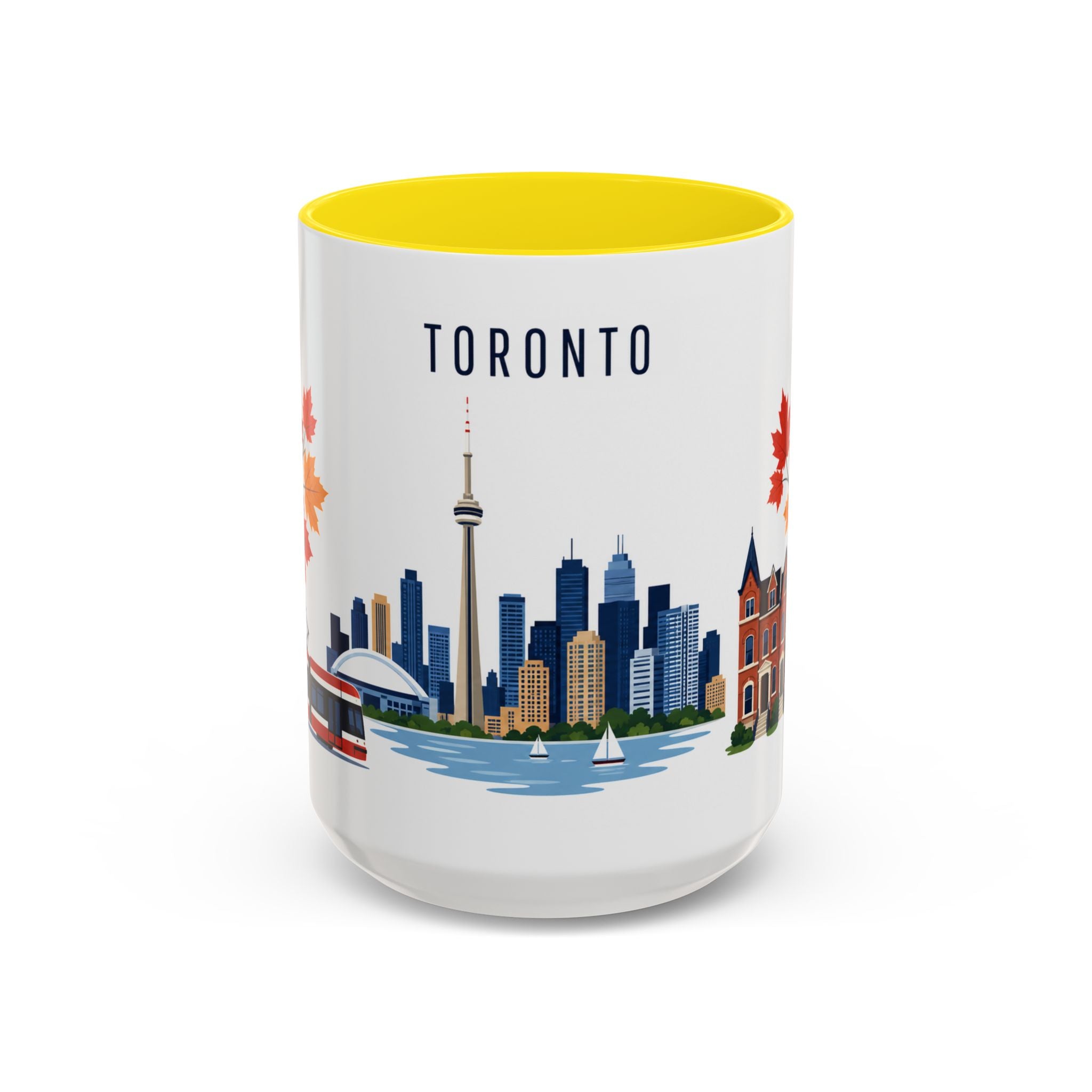 Toronto Coffee Mug | Canada Travel Souvenir | Porcelain Decal City Gift | 11oz 15oz Accent Mug