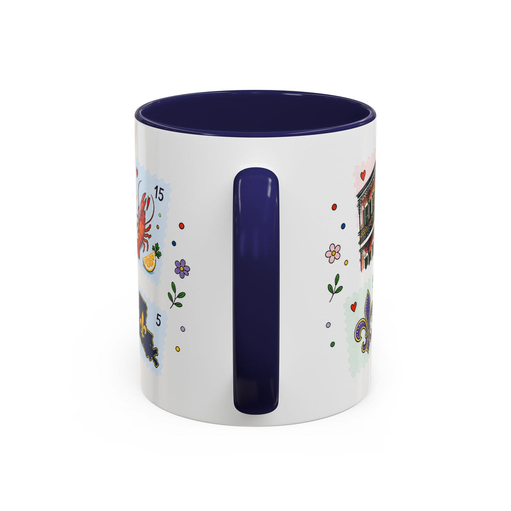 New Orleans Coffee Mug | Postage Stamp Collage Mug | Travel Souvenir Accent Cup 11oz 15oz