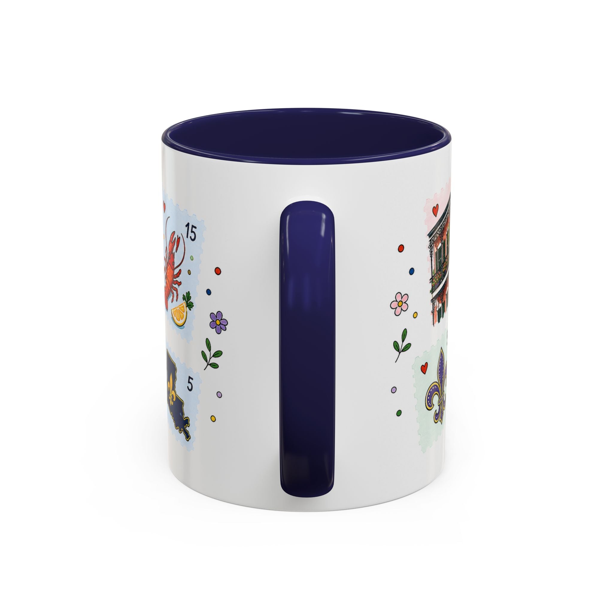 New Orleans Coffee Mug | Postage Stamp Collage Mug | Travel Souvenir Accent Cup 11oz 15oz