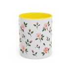 North Dakota Wild Prairie Rose Mug, State Flower Floral Coffee Cup, 11oz Botanical Gift