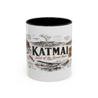 Katmai National Park Coffee Mug | Alaska Bear Watching Wildlife Gift | Accent Color Ceramic 11oz 15oz