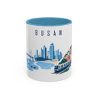 Busan Coffee Mug | South Korea Travel Souvenir | Porcelain Decal City Gift | 11oz 15oz Accent Mug