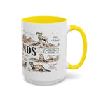 Badlands National Park Coffee Mug | South Dakota Prairie Fossil Hiking Gift | Accent Color Ceramic 11oz 15oz