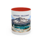 Lassen Volcanic National Park Coffee Mug | Solid Color Block Park Souvenir | 11oz 15oz Accent Mug