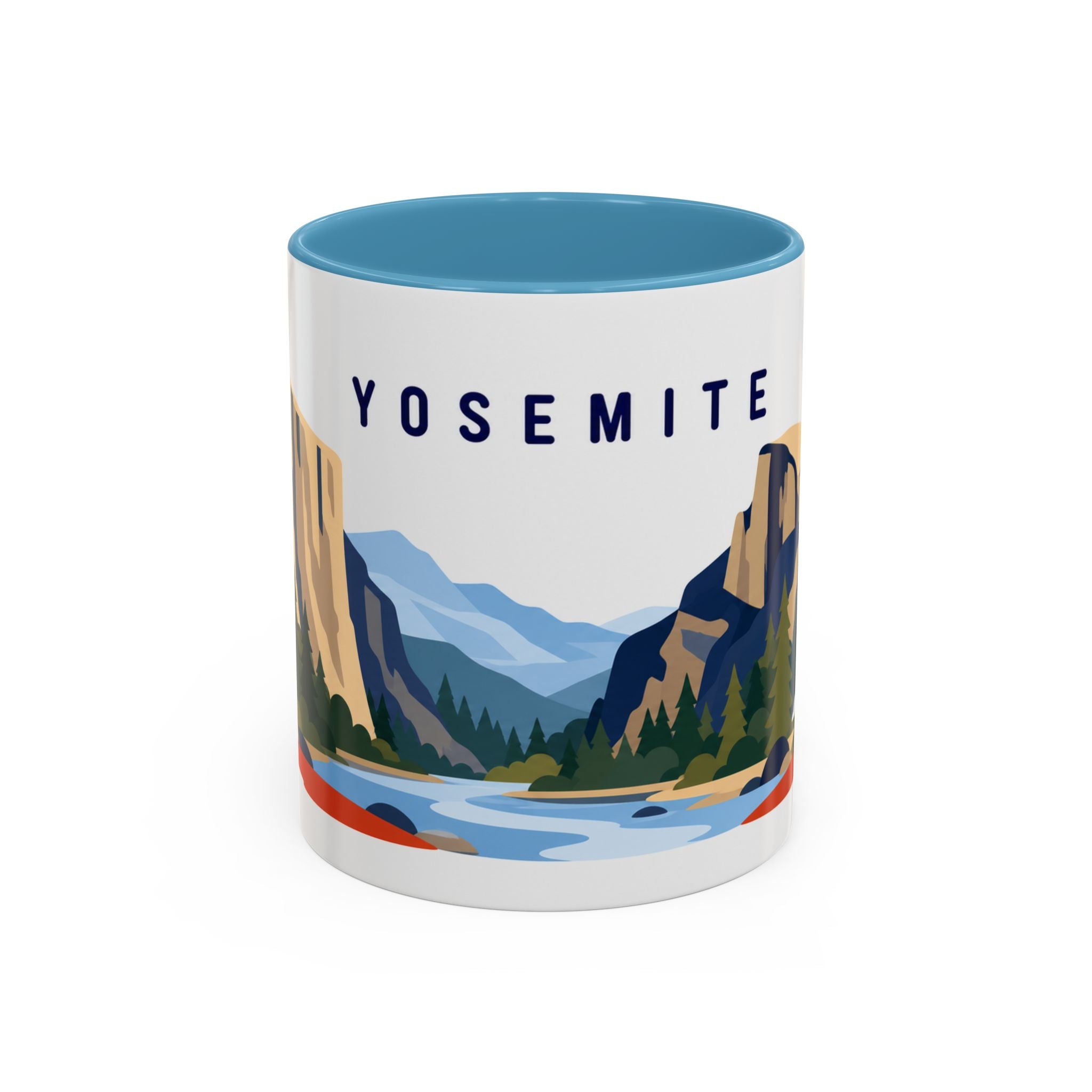 Yosemite Coffee Mug | Travel Destination Souvenir Gift | Accent Color Ceramic 11oz 15oz