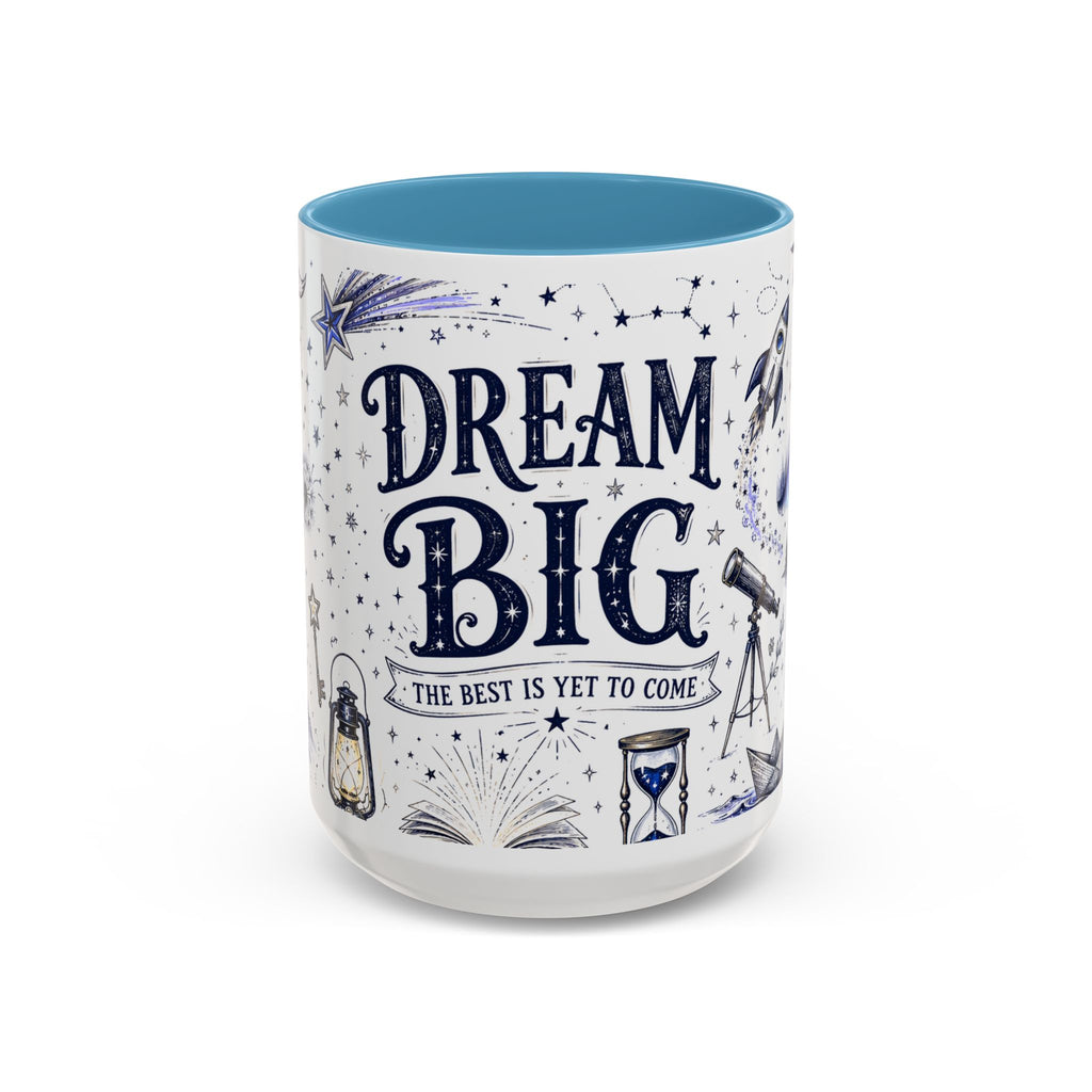 Dream Big Coffee Mug | Class of 2026 Graduation Gift | Accent Color Ceramic 11oz 15oz