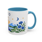 Virgo Zodiac Coffee Mug | Maiden and Wheat Design | Astrology Birthday Gift | 11 oz 15 oz Ceramic Accent Mug