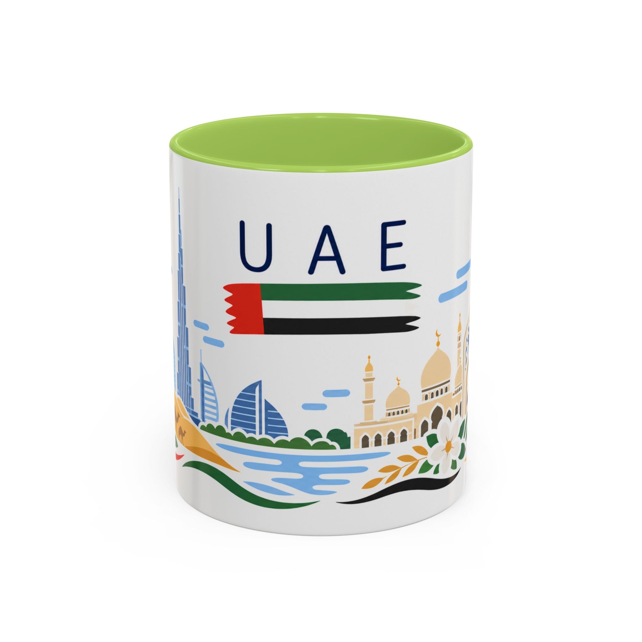 United Arab Emirates Coffee Mug | Travel Souvenir Accent Mug | Country Gift Ceramic Cup 11oz 15oz