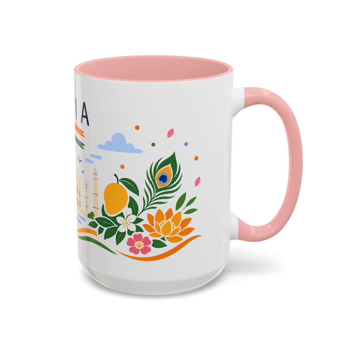 India Coffee Mug | Travel Souvenir Accent Mug | Country Gift Ceramic Cup 11oz 15oz