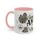 Angkor Coffee Mug | Travel Destination Souvenir Gift | Accent Color Ceramic 11oz 15oz