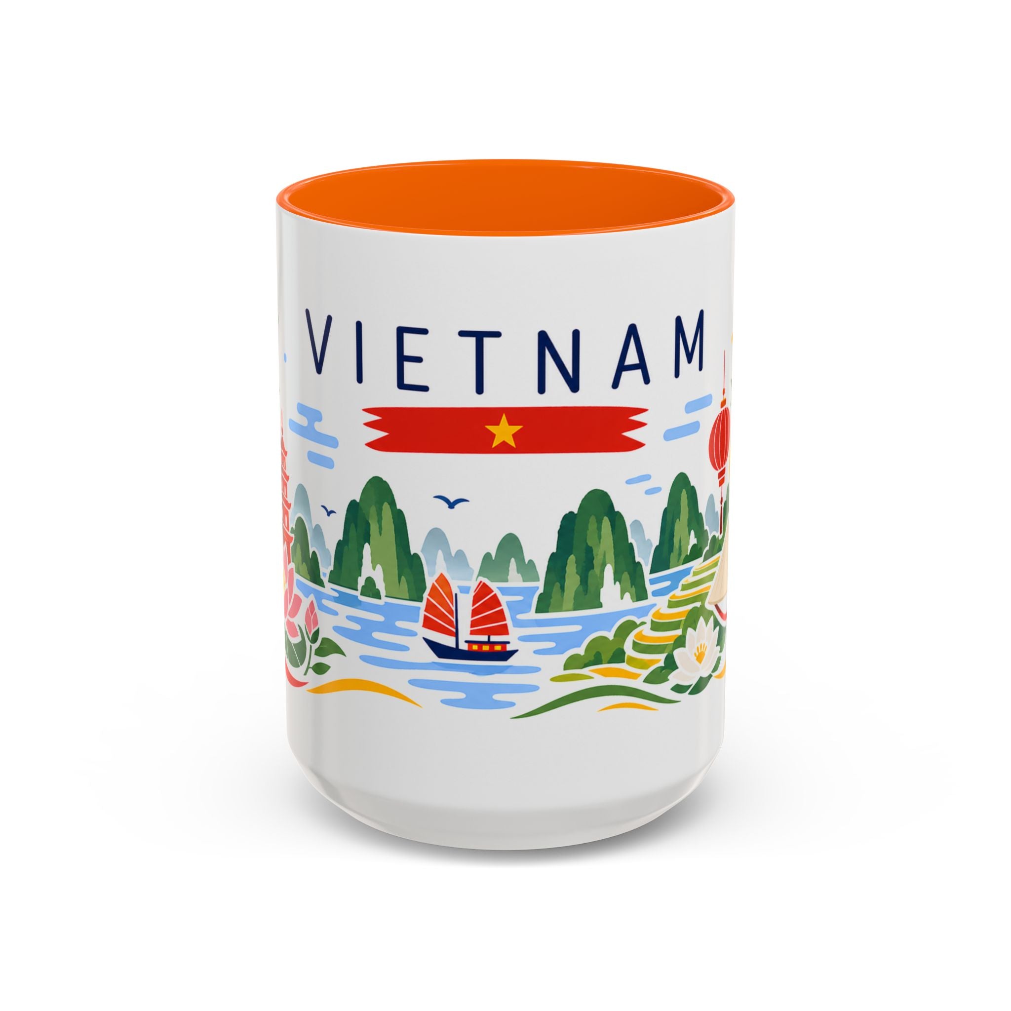 Vietnam Coffee Mug | Travel Souvenir Accent Mug | Country Gift Ceramic Cup 11oz 15oz