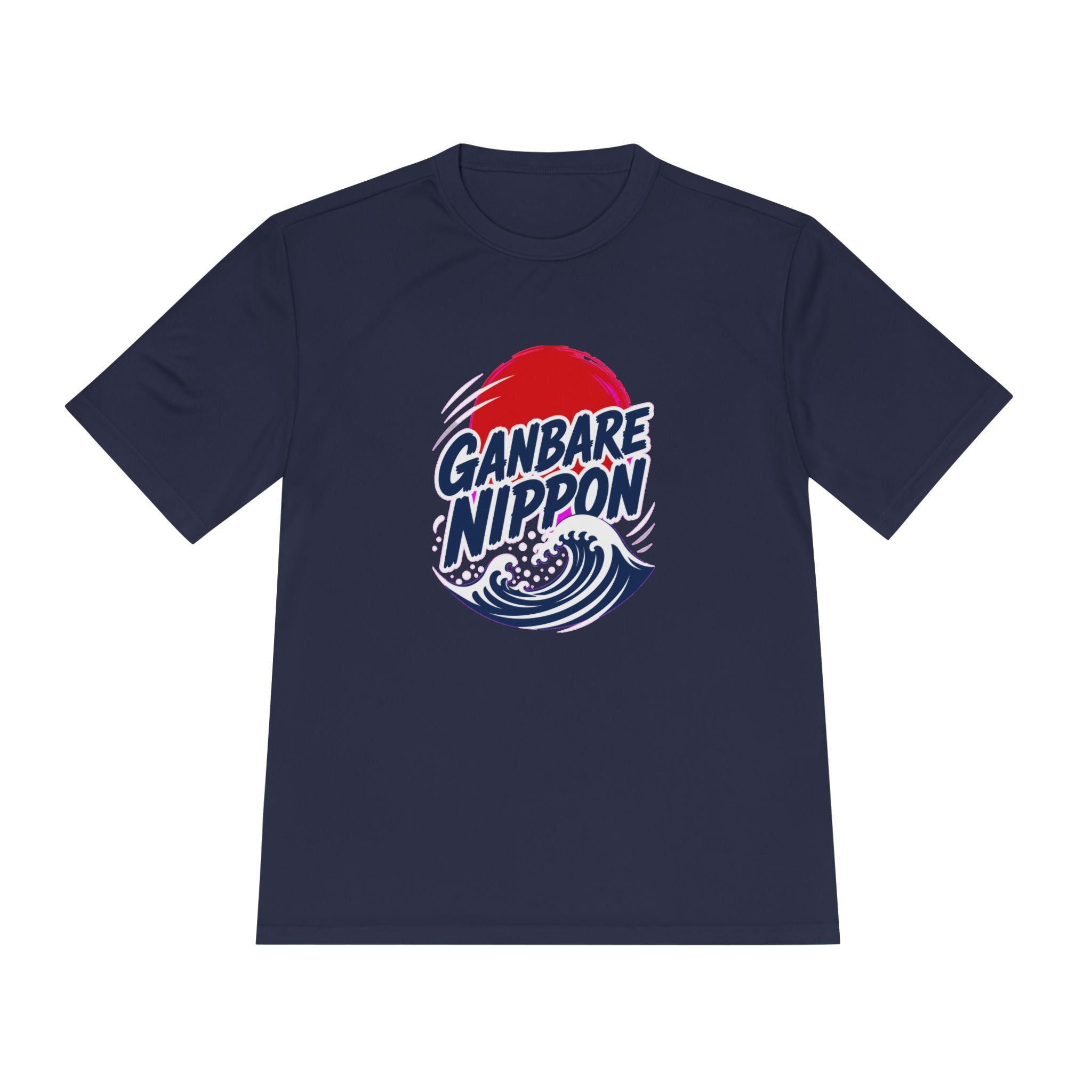 Japan Soccer Fan Shirt, Ganbare Nippon Sport Tee, Moisture Wicking Performance