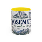 Yosemite National Park Coffee Mug | Hiking Camping Nature Gift | Accent Color Ceramic 11oz 15oz