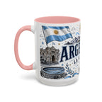 Argentina Soccer Coffee Mug | Soccer Fan Gift | Accent Color Ceramic 11oz 15oz Match Day Cup