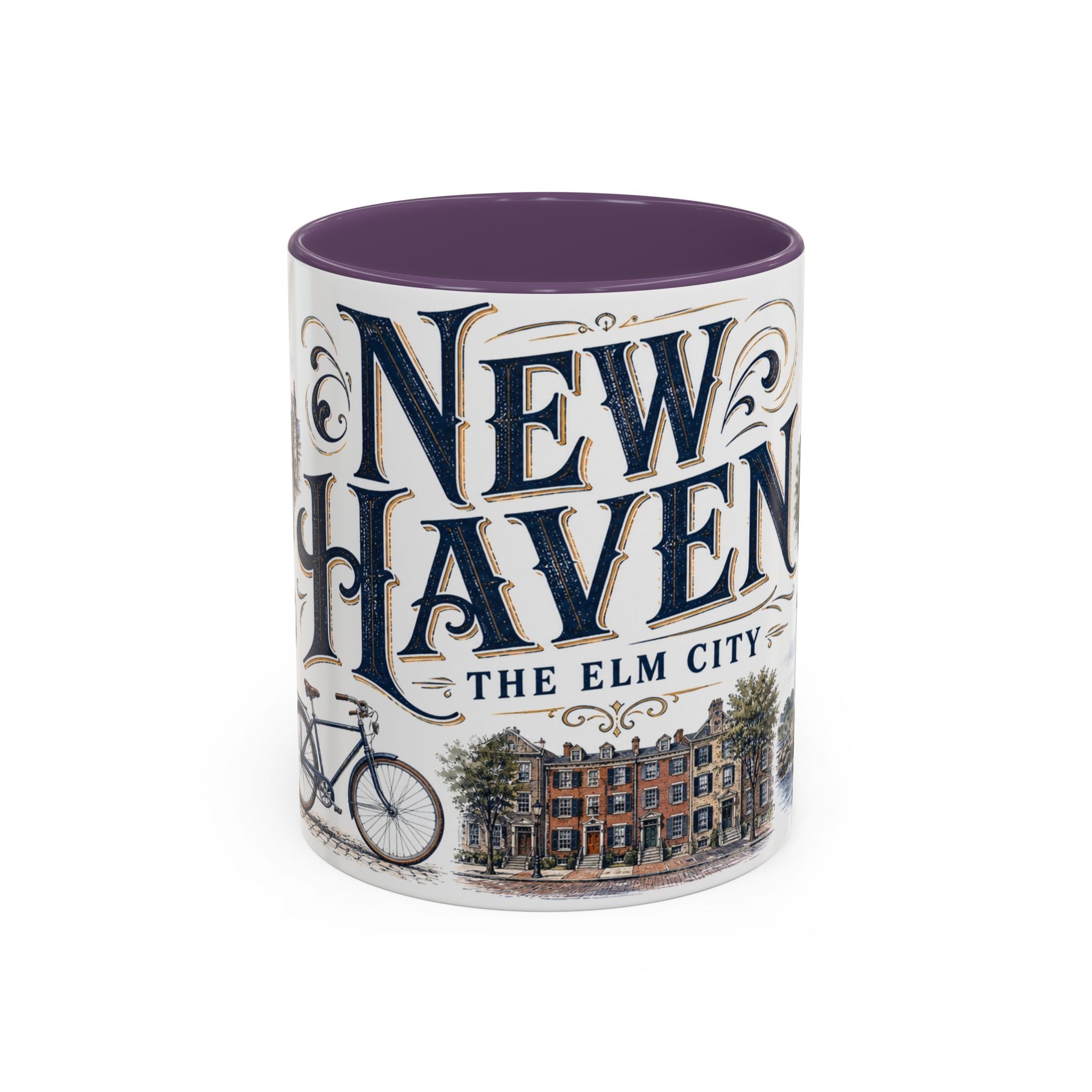 New Haven Coffee Mug | United States Travel Souvenir | Vintage Illustrated City Gift | 11 oz 15 oz Accent Mug