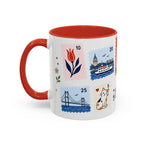 Istanbul Coffee Mug | Postage Stamp Collage Mug | Travel Souvenir Accent Cup 11oz 15oz