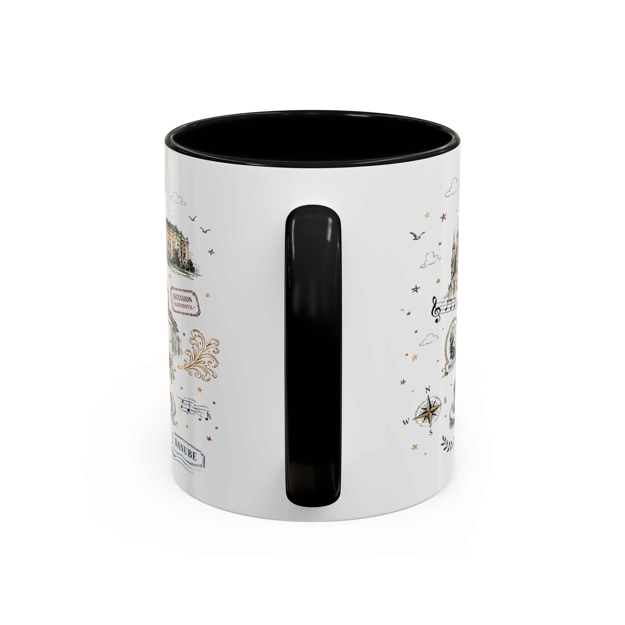 Vienna Coffee Mug | Austria Souvenir Travel Gift | Accent Color Ceramic 11oz 15oz
