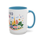 Thailand Coffee Mug | Travel Souvenir Accent Mug | Country Gift Ceramic Cup 11oz 15oz