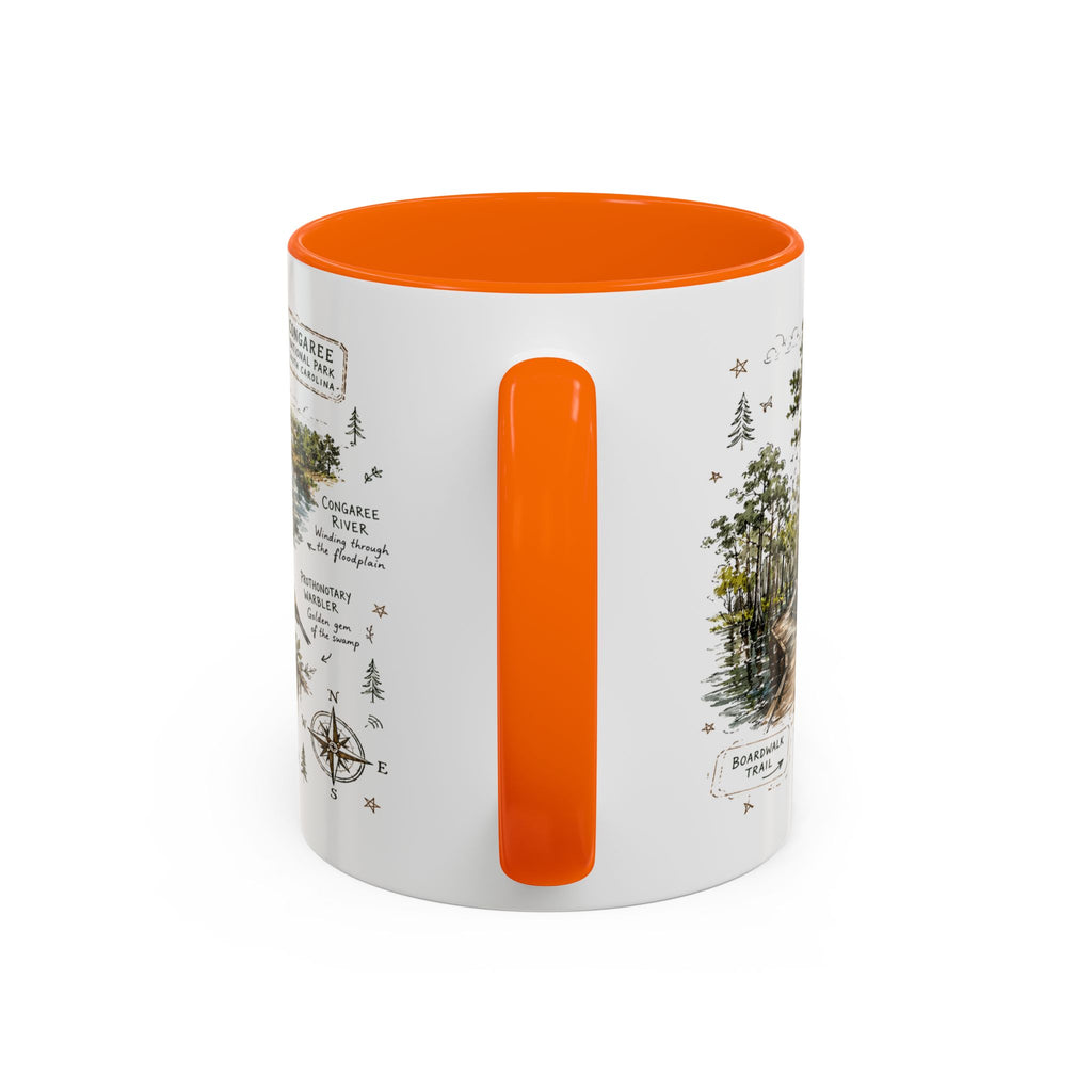 Congaree National Park Coffee Mug | South Carolina Forest Floodplain Gift | Accent Color Ceramic 11oz 15oz