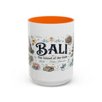 Bali Coffee Mug | Indonesia Souvenir Travel Gift | Accent Color Ceramic 11oz 15oz