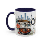 Chengdu Coffee Mug | China Travel Souvenir | Vintage Illustrated City Gift | 11 oz 15 oz Accent Mug