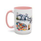 Taichung Coffee Mug | Taiwan Travel Souvenir | Vintage Illustrated City Gift | 11 oz 15 oz Accent Mug