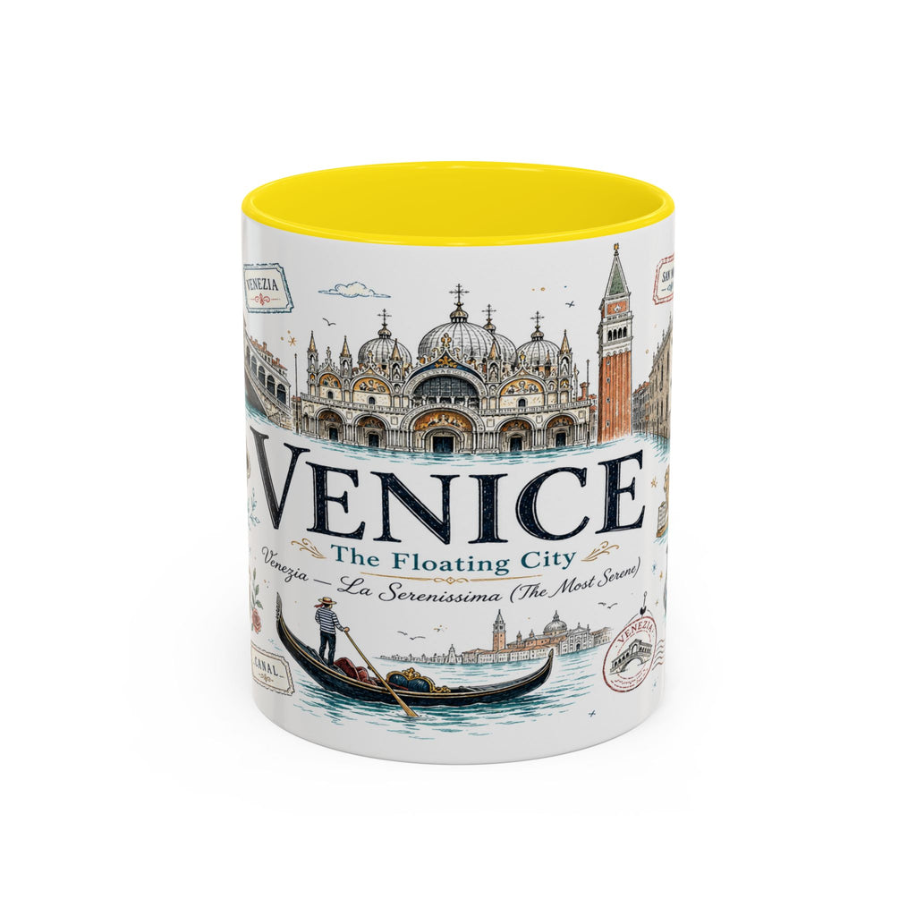 Venice Coffee Mug | Italy Souvenir Travel Gift | Accent Color Ceramic 11oz 15oz