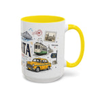 Kolkata Coffee Mug | India Souvenir Travel Gift | Accent Color Ceramic 11oz 15oz