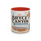 Bryce Canyon Coffee Mug | National Park Hiking Utah Gift | Accent Color Ceramic 11oz 15oz