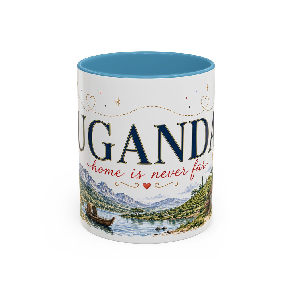 Uganda Home Country Mug | Moving Away Gift | Long Distance Friendship | 11 oz 15 oz Accent Mug