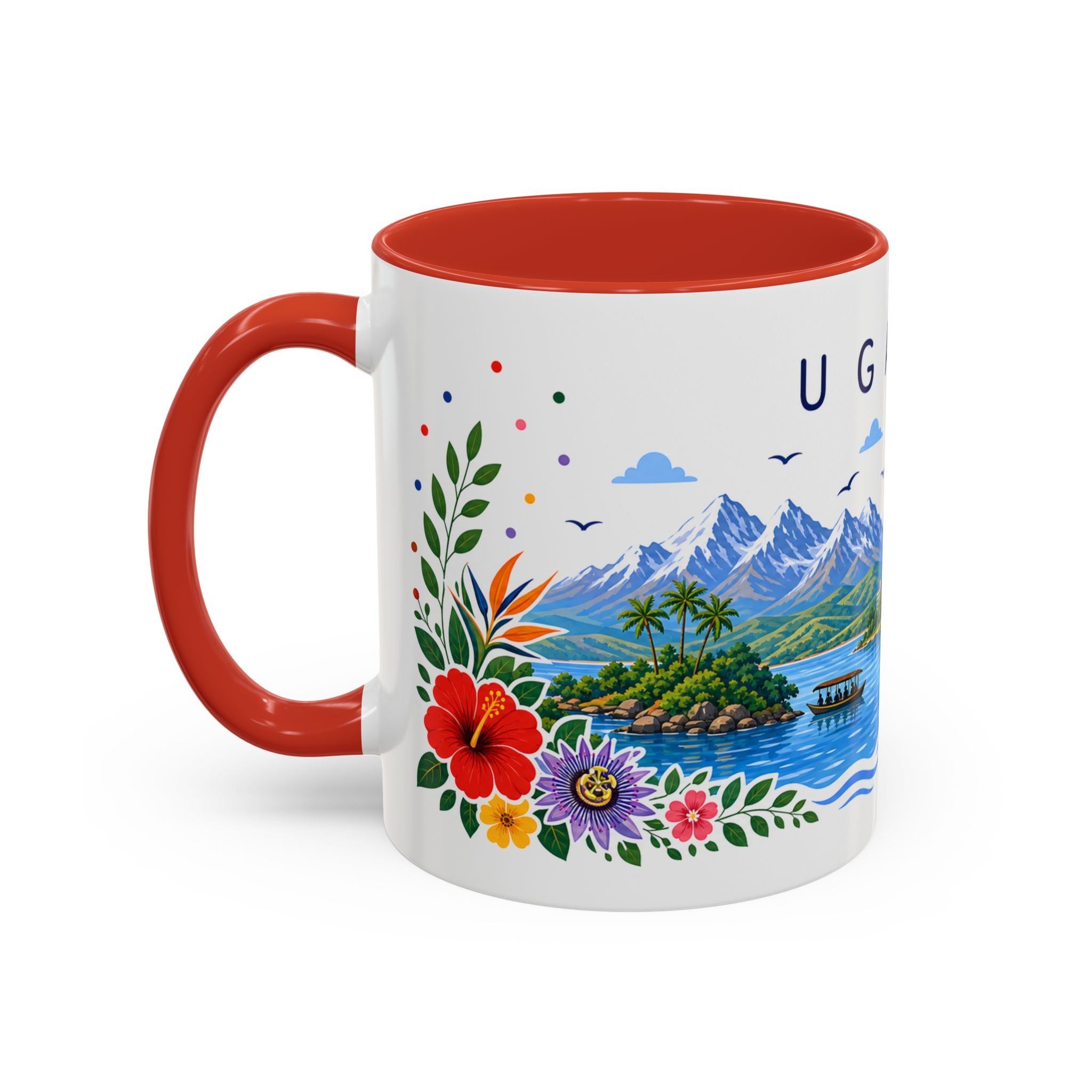 Uganda Coffee Mug | Travel Souvenir Accent Mug | Place Gift Ceramic Cup 11oz 15oz