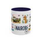 Nairobi Coffee Mug | Postage Stamp Collage Mug | Travel Souvenir Accent Cup 11oz 15oz