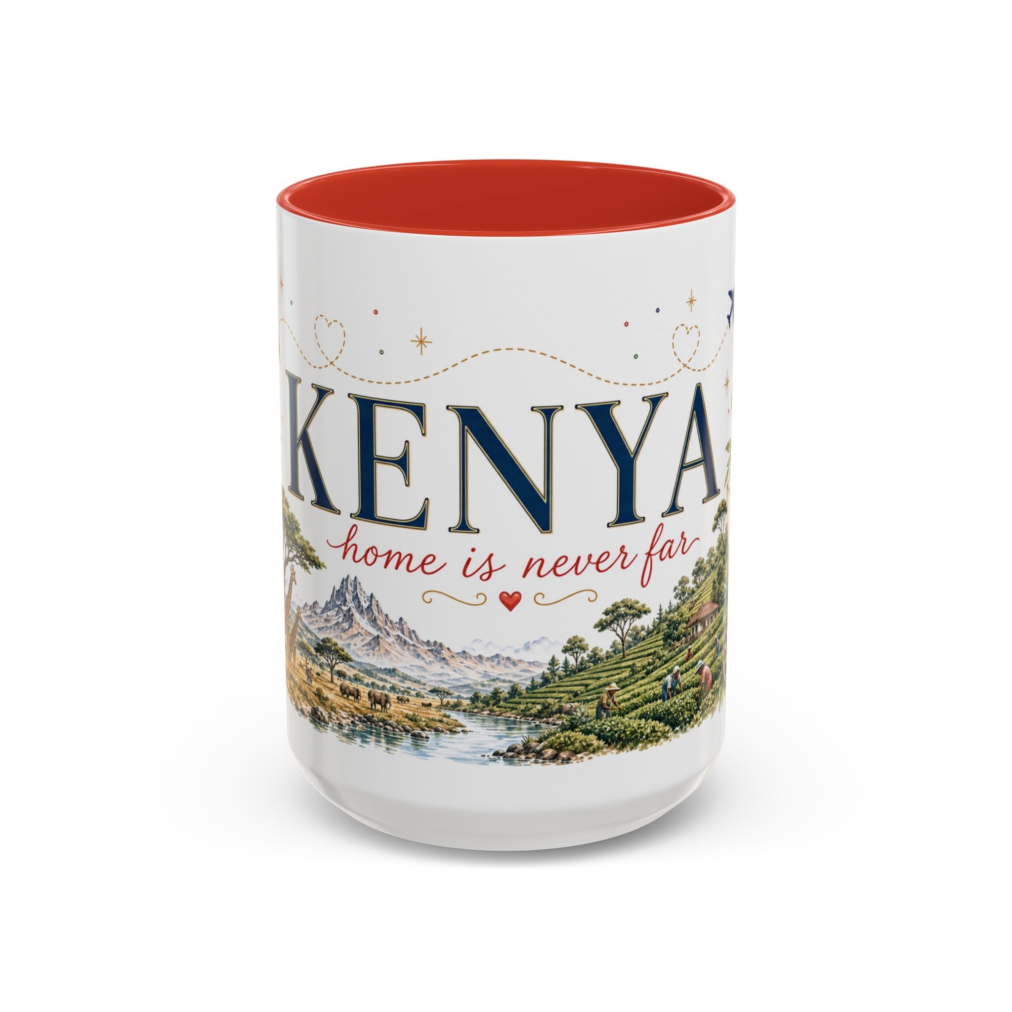 Kenya Home Country Mug | Moving Away Gift | Long Distance Friendship | 11 oz 15 oz Accent Mug